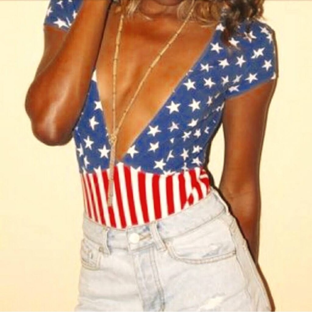 American Flag Bodysuit